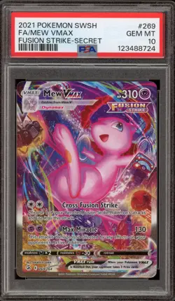 Pokemon Mew VMAX Fusion Strike Secret Rare Full Alt Art #269 PSA 10 Gem Mint - Image 1