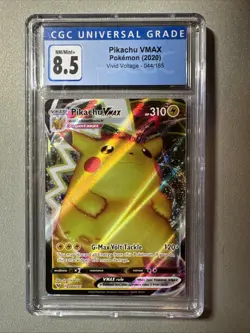 2020 Pokemon Vivid Voltage Pikachu VMAX 044/185 CGC Graded 8.5 NM/Mint - Image 1