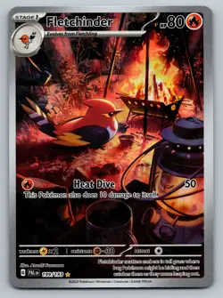 Fletchinder 199/193 IR Illustration Rare Holo Pokemon 2023 Paldea Evolved NM - Image 1