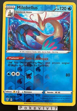 Carte Pokemon MILOBELLUS 039/189 Holo REVERSE Epee et Bouclier 3 EB03 FR NEUF - Image 1