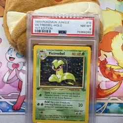 1999 POKEMON JUNGLE 1ST ED #14 VICTREEBEL-HOLO PSA 8 - Image 1