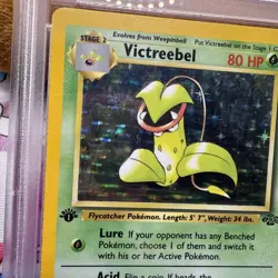 1999 POKEMON JUNGLE 1ST ED #14 VICTREEBEL-HOLO PSA 8 - Image 4