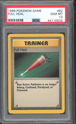 FULL HEAL #82 PSA 10 1999 POKEMON Base Set Unlimited WOTC - Image 1