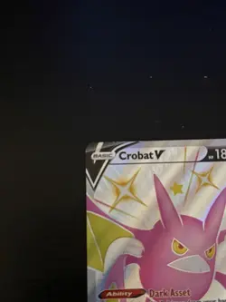 Crobat V SWSH098 Full Art Shiny Promo Shining Fates Shiny Vault Pokemon - Image 3
