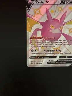 Crobat V SWSH098 Full Art Shiny Promo Shining Fates Shiny Vault Pokemon - Image 4