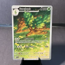 Pokemon TCG Sawsbuck 092/086 Illustration Rare Full Art Holo White Flare NM/M - Image 1
