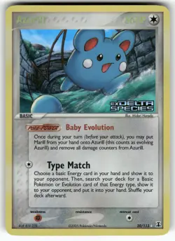 Azurill Delta Species Rare,Reverse Holo Pokemon Lightly played - Image 1