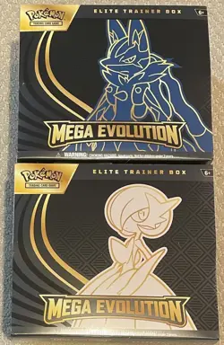 Pokemon Mega Evolution Elite Trainer Box ETB Set of 2 Lucario & Gardevoir Sealed - Image 1