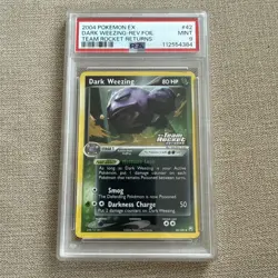 2004 Pokemon EX Team Rocket Returns 42 Dark Weezing Reverse PSA 9 NM - Image 1