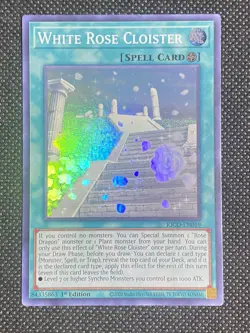 YuGiOh! - White Rose Cloister KICO-EN019 Super Rare 1st Edition Lightly Played - Image 1
