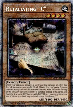 Yugioh! Retaliating "C", MP25-EN027, Starlight Rare, 1st Edition - Image 1