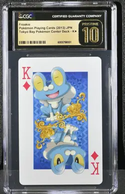 Pokemon Froakie King of Diamonds Tokyo Bay Playing Poker Card CGC 10 PRISTINE - Image 1