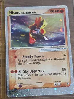 Pokemon TCG Hitmonchan EX Ruby and Sapphire Holo Ultra Rare Card 98/109 - Image 1