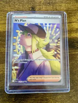 N’s Plan 170/86 Secret Rare Full Art Pokemon Card MINT Black Bolt 🔥😍 - Image 1