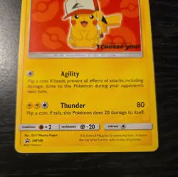 Ash's Pikachu - SM109 - Pokemon Sun & Moon Promo Rare Card LP - Image 4