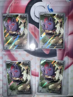 Pokemon N's Zorua 189 Sv: Scarlet & Violet Promo Cards Holo Bundle Of 4 - Image 1