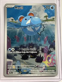 Pokemon Marill TCG Card 204/193 Paldea Evolved Illustration Rare Holo - Image 1