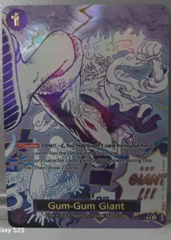 Gum-Gum Giant OP09-078 Luffy ONE PIECE Card The Best vol.2 English manga version - Image 1