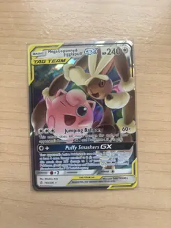 Pokemon TCG Mega Lopunny Jigglypuff Tag Team GX Cosmic Eclipse Holo Card 165/236 - Image 1