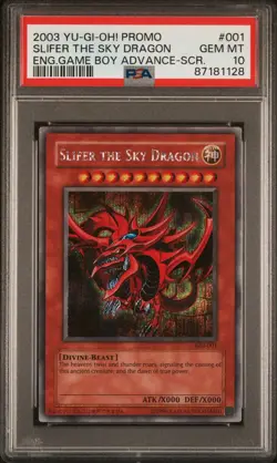 2003 YU-GI-OH! Egyptian God Cards SCR GBI-001 002 003 - Sequential PSA 10 Set - Image 1