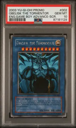 2003 YU-GI-OH! Egyptian God Cards SCR GBI-001 002 003 - Sequential PSA 10 Set - Image 3