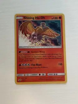 Pokemon TCG Shining Ho-Oh SM70 Black Star Promo Holo Card Near Mint Condition - Image 1