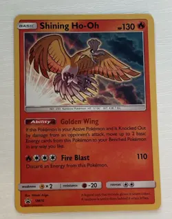 Pokemon TCG Shining Ho-Oh SM70 Black Star Promo Holo Card Near Mint Condition - Image 2