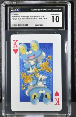 Pokemon Froakie King of Hearts Tokyo Bay Playing Poker Card CGC 10 GEM MINT - Image 1