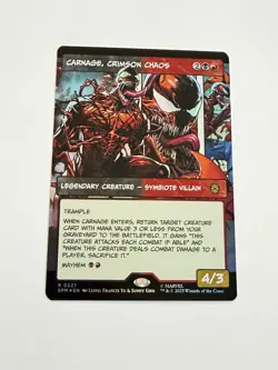 Carnage, Crimson Chaos (Borderless) Marvel's Spider-Man mtg magic 227 foil - Image 1