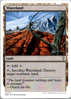 Wasteland - White Border - MTG - Mystery Booster 2 - Excellent NM - Image 1