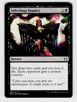 MTG, Phyrexia: All Will Be One, Infectious Inquiry, Normal, No.97, C Sorcery - Image 1