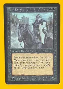 MTG BLACK KNIGHT Beta (OldManMTG 012-040) - Image 1
