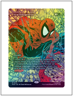 1x Arachnogenesis, Foil Borderless Art Spider-Man Eternal, Magic MTG NM - Image 1