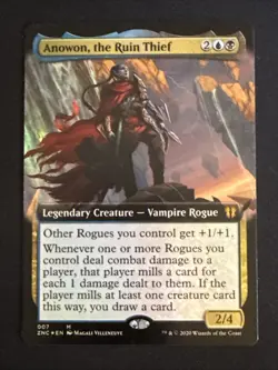 1x Foil Anowon, the Ruin Thief (007) Extended Art CMR: Zendikar Rising LP MTG x1 - Image 1