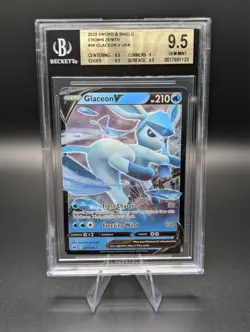 BGS 9.5 Gem Mint - Glaceon V 38/159 Pokemon TCG Crown Zenith - Image 1
