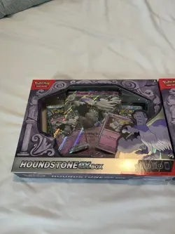 2 New & Sealed Pokemon Houndstone Ex Box 4 booster card packs 3 foil TCG code - Image 4