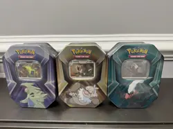 Factory Sealed Pokemon TCG: Triple Whammy Tins Lot of 3 Complete Set - Image 1