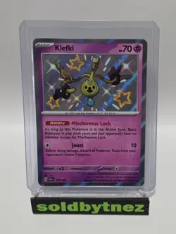 Pokemon TCG Klefki 159/091 SV: Paldean Fates Shiny Rare - Near Mint - Image 1