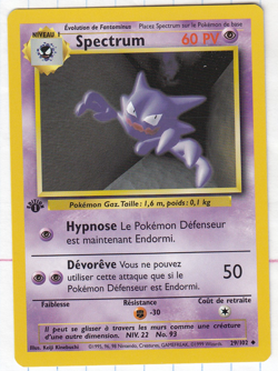 Pokemon 1st Edition Haunter (Spectrum) French 29/102 MINT Wizards of the Coast - Image 1