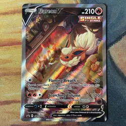 Pokemon TCG Flareon V SWSH179 Full Alt Art Holo Black Star Promo - Image 1