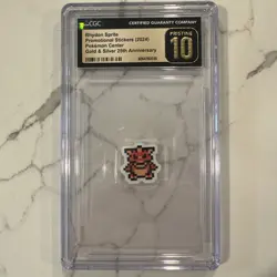 Pokemon Center Gold & Silver 25th Anniversary Rhydon Sprite CGC PRISTINE 10 - Image 1