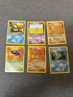 Pokemon Cards Bundle Of 6 Fossil Unlimited - Image 1