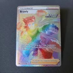 Pokemon Card - Brawly Chilling Reign 212/198 Secret Rare Full Art Rainbow Holo - Image 1