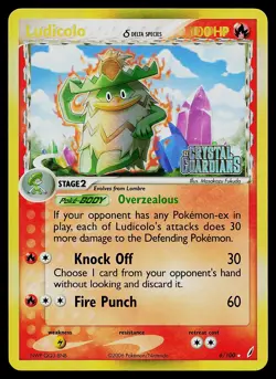 Pokemon Card - Ludicolo Crystal Guardians Stamped 6/100 Reverse Holo - Image 1