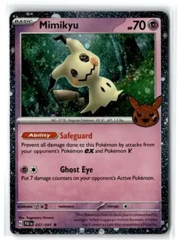 Mimikyu - (Cosmos Holo) 037/091 - Trick or Trade BOOster Card 2024 - Image 1