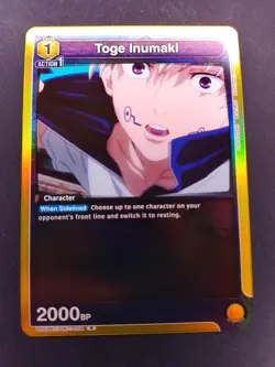Union Arena Jujutsu Kaisen Card Gold FOIL Toge Inumaki UE03BT/JJK-1-004 NM/Mint - Image 1