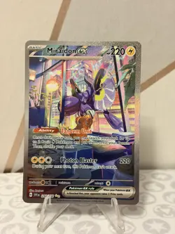 Pokemon TCG Miraidon EX Scarlet Violet Holo Card 244/198 Special Illustration - Image 1