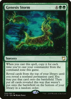 Genesis Storm Commander 2018 NM Green Rare MAGIC THE GATHERING CARD ABUGames - Image 1