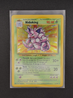 Nidoking 011/102 - Holo Rare - Pokemon TCG Base Set - Vintage WotC Card - NM/M - Image 1