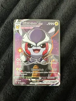 Pikachu Cosplay Frieza DBZ Dragon Ball Z Pokemon Custom Fan Art Card Holo Foil - Image 1